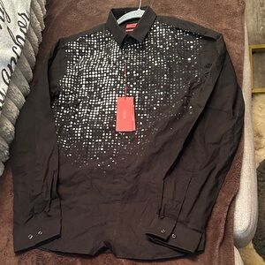 💕NWT Men’s Hugo Boss Black  Dressy Shirt Size Medium 🎉Brand New !